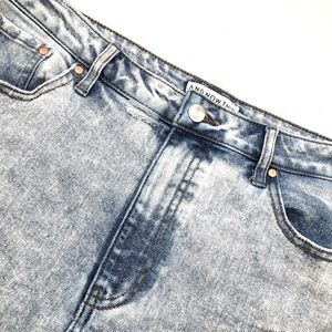 And Now This High Rise Step Hem Jeans Size 32 Light Wash Cropped Raw Hem Trendy
